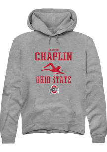 Clayton Chaplin Rally Mens Graphite Ohio State Buckeyes NIL Sport Icon Hooded Sweatshirt
