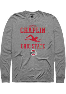 Clayton Chaplin Rally Mens Graphite Ohio State Buckeyes NIL Sport Icon Tee
