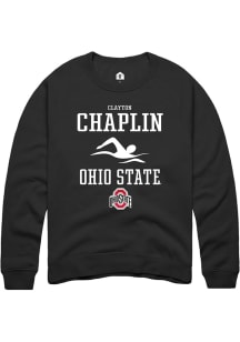 Clayton Chaplin Rally Mens Black Ohio State Buckeyes NIL Sport Icon Crew Sweatshirt