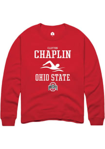 Clayton Chaplin Rally Mens Red Ohio State Buckeyes NIL Sport Icon Crew Sweatshirt