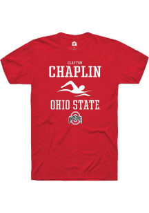 Clayton Chaplin Red Ohio State Buckeyes NIL Sport Icon Short Sleeve T Shirt