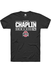 Clayton Chaplin Black Ohio State Buckeyes NIL Stacked Box Short Sleeve T Shirt
