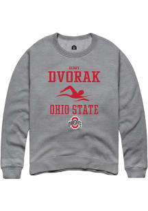 Henry Dvorak  Rally Ohio State Buckeyes Mens Graphite NIL Sport Icon Long Sleeve Crew Sweatshirt