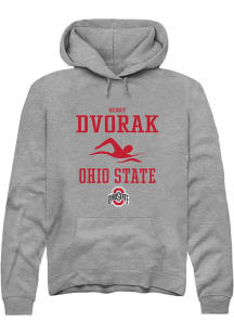 Henry Dvorak  Rally Ohio State Buckeyes Mens Graphite NIL Sport Icon Long Sleeve Hoodie