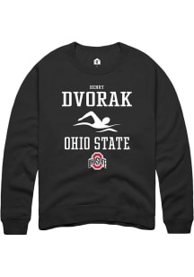 Henry Dvorak  Rally Ohio State Buckeyes Mens Black NIL Sport Icon Long Sleeve Crew Sweatshirt