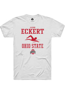 Jaxson Eckert  Ohio State Buckeyes White Rally NIL Sport Icon Short Sleeve T Shirt