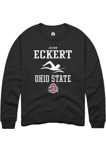 Jaxson Eckert  Rally Ohio State Buckeyes Mens Black NIL Sport Icon Long Sleeve Crew Sweatshirt