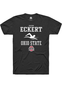 Jaxson Eckert  Ohio State Buckeyes Black Rally NIL Sport Icon Short Sleeve T Shirt