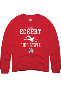 Jaxson Eckert  Rally Ohio State Buckeyes Mens Red NIL Sport Icon Long Sleeve Crew Sweatshirt