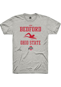 Josh Bedford  Ohio State Buckeyes Ash Rally NIL Sport Icon Short Sleeve T Shirt