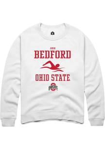 Josh Bedford  Rally Ohio State Buckeyes Mens White NIL Sport Icon Long Sleeve Crew Sweatshirt