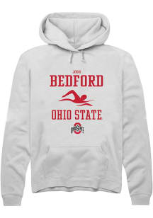 Josh Bedford  Rally Ohio State Buckeyes Mens White NIL Sport Icon Long Sleeve Hoodie