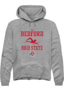 Josh Bedford  Rally Ohio State Buckeyes Mens Graphite NIL Sport Icon Long Sleeve Hoodie