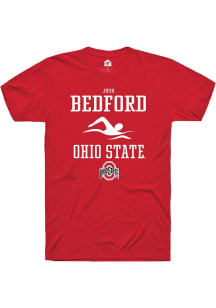 Josh Bedford  Ohio State Buckeyes Red Rally NIL Sport Icon Short Sleeve T Shirt