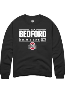 Josh Bedford  Rally Ohio State Buckeyes Mens Black NIL Stacked Box Long Sleeve Crew Sweatshirt