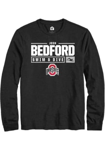 Josh Bedford  Ohio State Buckeyes Black Rally NIL Stacked Box Long Sleeve T Shirt