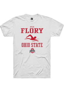 Kylie Flory  Ohio State Buckeyes White Rally NIL Sport Icon Short Sleeve T Shirt