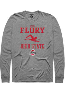 Kylie Flory  Ohio State Buckeyes Graphite Rally NIL Sport Icon Long Sleeve T Shirt