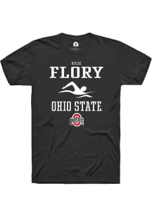 Kylie Flory  Ohio State Buckeyes Black Rally NIL Sport Icon Short Sleeve T Shirt