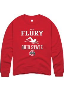 Kylie Flory  Rally Ohio State Buckeyes Mens Red NIL Sport Icon Long Sleeve Crew Sweatshirt