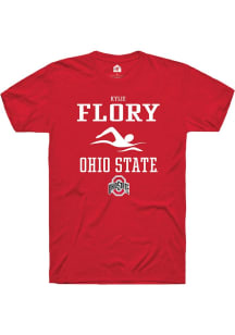 Kylie Flory  Ohio State Buckeyes Red Rally NIL Sport Icon Short Sleeve T Shirt