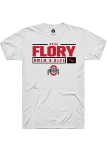 Kylie Flory  Ohio State Buckeyes White Rally NIL Stacked Box Short Sleeve T Shirt