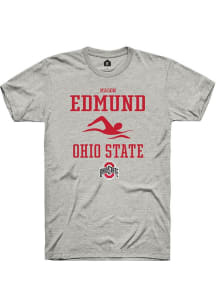 Mason Edmund  Ohio State Buckeyes Ash Rally NIL Sport Icon Short Sleeve T Shirt