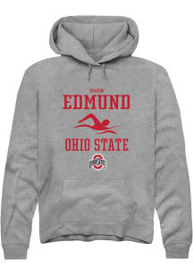 Mason Edmund  Rally Ohio State Buckeyes Mens Graphite NIL Sport Icon Long Sleeve Hoodie