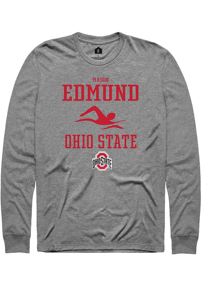 Mason Edmund  Ohio State Buckeyes Graphite Rally NIL Sport Icon Long Sleeve T Shirt