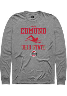 Mason Edmund  Ohio State Buckeyes Graphite Rally NIL Sport Icon Long Sleeve T Shirt