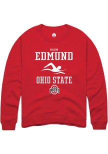 Mason Edmund  Rally Ohio State Buckeyes Mens Red NIL Sport Icon Long Sleeve Crew Sweatshirt