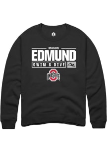 Mason Edmund  Rally Ohio State Buckeyes Mens Black NIL Stacked Box Long Sleeve Crew Sweatshirt