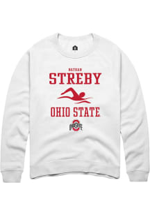 Nathan Streby  Rally Ohio State Buckeyes Mens White NIL Sport Icon Long Sleeve Crew Sweatshirt