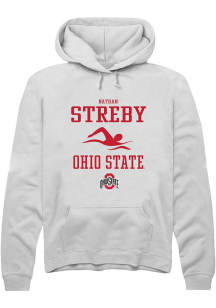 Nathan Streby  Rally Ohio State Buckeyes Mens White NIL Sport Icon Long Sleeve Hoodie