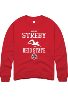 Nathan Streby  Rally Ohio State Buckeyes Mens Red NIL Sport Icon Long Sleeve Crew Sweatshirt