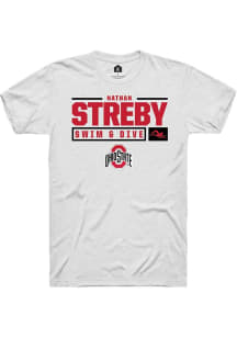 Nathan Streby  Ohio State Buckeyes White Rally NIL Stacked Box Short Sleeve T Shirt