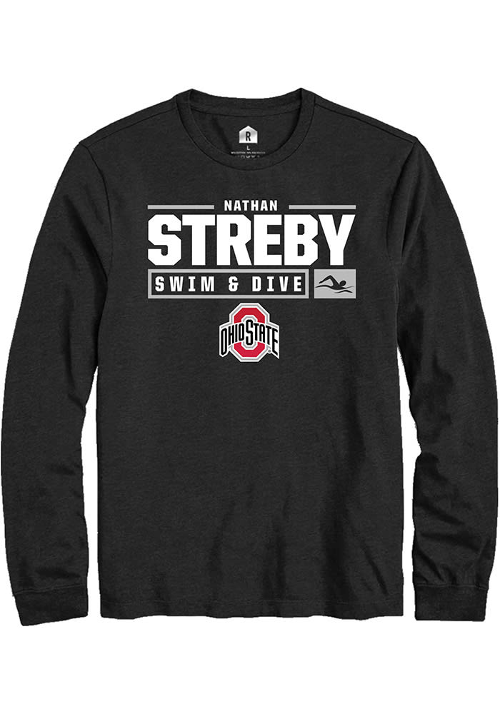 Nathan Streby Ohio State Buckeyes Rally NIL Stacked Box Long Sleeve T Shirt