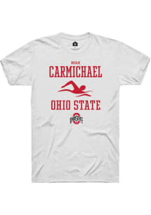 Noah Carmichael White Ohio State Buckeyes NIL Sport Icon Short Sleeve T Shirt