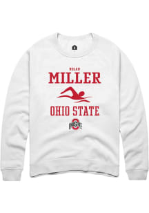 Nolan Miller  Rally Ohio State Buckeyes Mens White NIL Sport Icon Long Sleeve Crew Sweatshirt