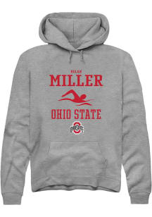 Nolan Miller  Rally Ohio State Buckeyes Mens Graphite NIL Sport Icon Long Sleeve Hoodie