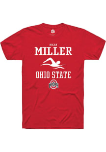 Nolan Miller  Ohio State Buckeyes Red Rally NIL Sport Icon Short Sleeve T Shirt