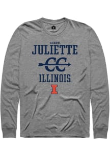 Shawn Juliette Rally Mens Graphite Illinois Fighting Illini NIL Sport Icon Tee