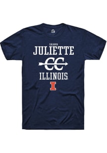 Shawn Juliette Navy Blue Illinois Fighting Illini NIL Sport Icon Short Sleeve T Shirt