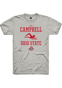 Sam Campbell Ash Ohio State Buckeyes NIL Sport Icon Short Sleeve T Shirt