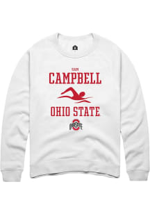 Sam Campbell  Rally Ohio State Buckeyes Mens White NIL Sport Icon Long Sleeve Crew Sweatshirt