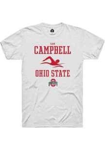 Sam Campbell White Ohio State Buckeyes NIL Sport Icon Short Sleeve T Shirt