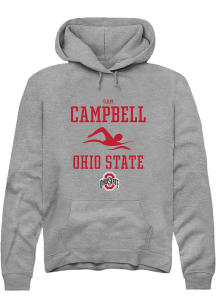 Sam Campbell  Rally Ohio State Buckeyes Mens Graphite NIL Sport Icon Long Sleeve Hoodie