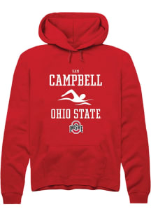 Sam Campbell  Rally Ohio State Buckeyes Mens Red NIL Sport Icon Long Sleeve Hoodie