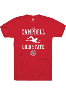 Sam Campbell Red Ohio State Buckeyes NIL Sport Icon Short Sleeve T Shirt