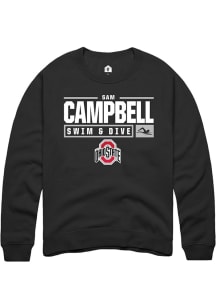 Sam Campbell  Rally Ohio State Buckeyes Mens Black NIL Stacked Box Long Sleeve Crew Sweatshirt